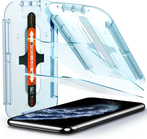 Vista 12 de Spigen Protector de pantalla de vidrio templado [GlasTR EZ FIT] diseñado para iPhone 11 Pro Max/iPhone Xs Max [6.5 pulgadas]