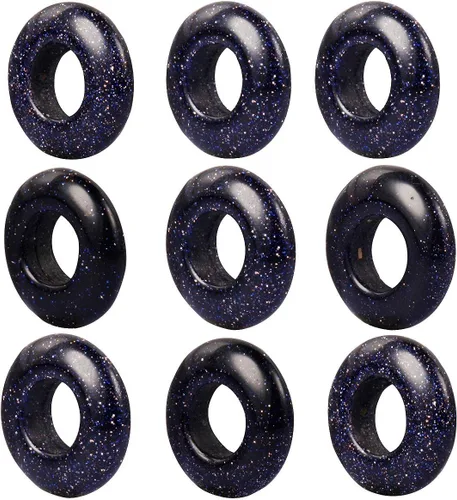 Vista 3 de rockcloud Cuentas sueltas con forma de corazón de Rondelle con forma de agujero grande, para pulseras europeas para hacer joyas