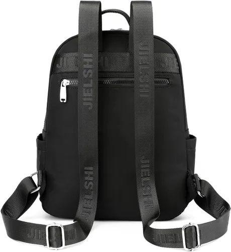 Vista 3 de Collsants Mochila pequeña para mujer, mini mochila de nailon, mochila de moda, bolsa de viaje, Beige, Mochilas Daypack