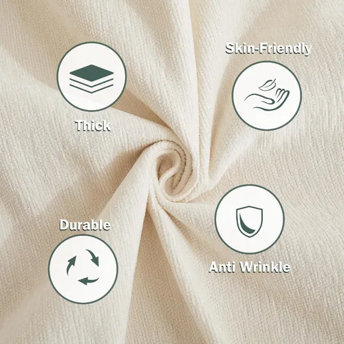 Vista 3 de MEETSKY Funda para sofá modular, lavable, 2 fundas de felpilla para sofá de 2 cojines en forma de L, protector de muebles multiusos para mascotas