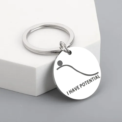 Vista 3 de OKEYCH Mechanical Engineering Gift I Have Potential Keychain Engineer Jewelry Engineer Student Gift