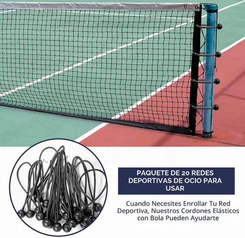 Vista 3 de Cuerdas elásticas de bolas de 6 pulgadas, correa elástica resistente a los rayos UV, cordón de amarre reutilizable con bolas, cables para interiores
