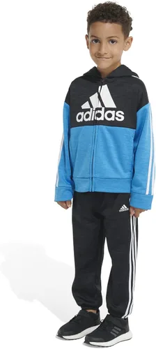 Vista 7 de adidas Conjunto de chaqueta de forro polar Mélange de manga larga para niños