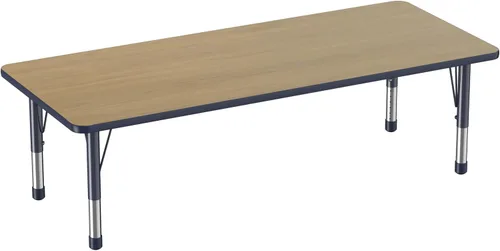 Vista 54 de FDP - Mesa rectangular para actividades escolares y aulas (24 x 36 pulgadas), patas gruesas para niños pequeños, altura ajustable de 15 a 24