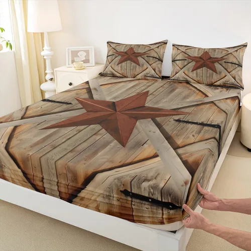 Vista 18 de Bonita sábana bajera ajustable para niños, tamaño individual, juego de ropa de cama rústica de pollo, decoración de dormitorio para niños y adultos