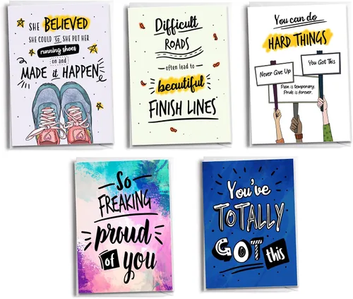 Vista 12 de Tarjetas de felicitación 5K Runner 3.1 millas Paquete de 5 carreras