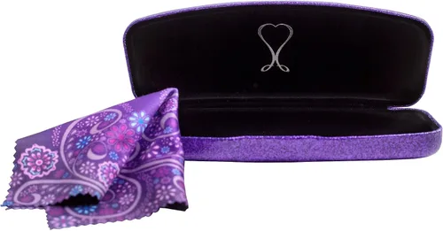 Vista 9 de La original e impresionante caja de gafas de concha dura, para mujer, de Spunky Soul Recubierto por un suave brillo Paño de limpieza