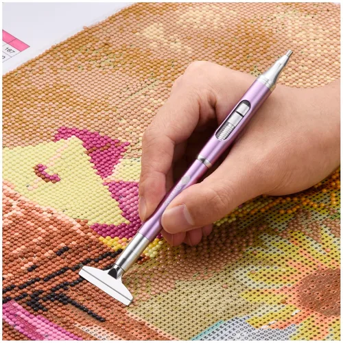 Vista 7 de benote Bolígrafo de pintura artística de diamante, bolígrafo de cera recargable para kit de arte de diamantes, accesorios, bolígrafos autoadhesivos