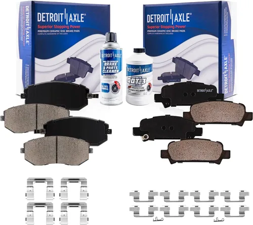 Vista 52 de Detroit Axle - Pastillas de Freno Delantero para Nissan Altima Maxima Sentra 350Z Cube Juke Versa INFINITI G35 I30 I35 Suzuki SX4 Crossover
