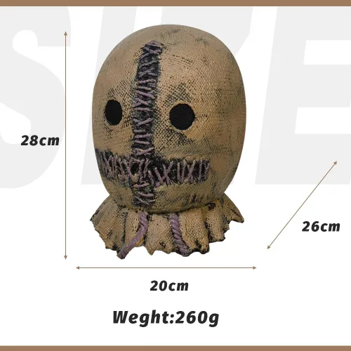 Vista 6 de shayulajiao Máscara de látex de espantapájaros fantasma para Halloween, carnaval, cosplay