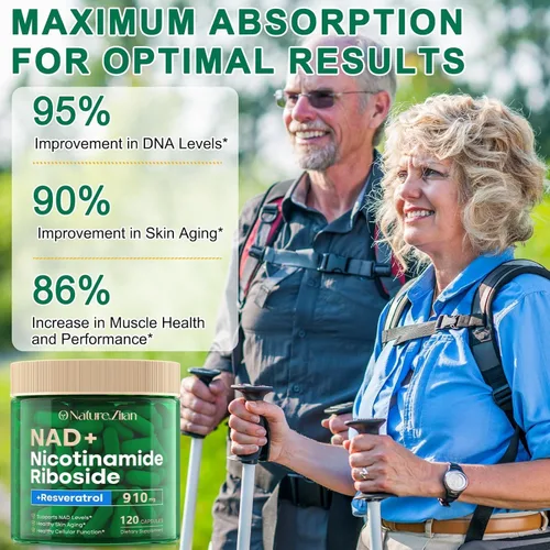 Vista 6 de O NATURE . ZIRAN Suplemento NAD - Ribosida de nicotinamida liposomal, resveratrol, quercetina, NAD nicotinamida ribósido resveratrol 900 mg