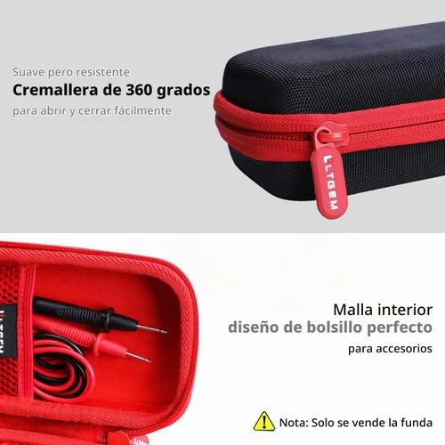 Vista 5 de LTGEM - Funda rígida de EVA para probador de voltaje multímetro de abrazadera digital, compatible con AstroAI 4000 o 2000 cuentas/Etekcity