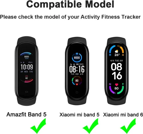 Vista 2 de Wanme Bandas de nailon para Amazfit Band 5 correas de repuesto para mujeres y hombres, paquete de 2 correas deportivas de nailon suave compatibles