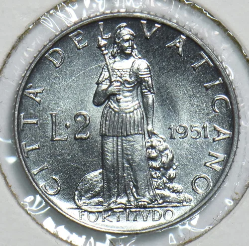 Vista 2 de Moneda Coleccionable Vaticano 1951 2 Lire 241061