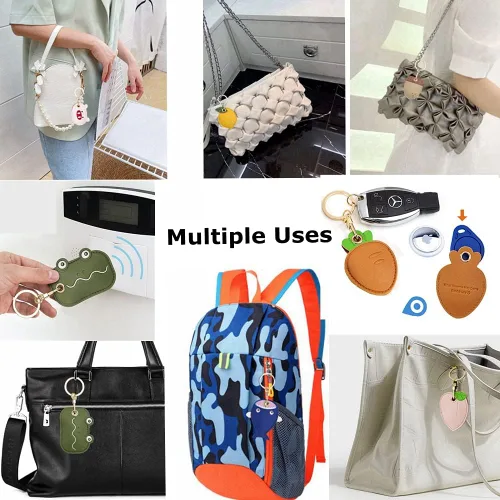 Vista 3 de Funda protectora de dibujos animados 3 en 1 para Airtag Huawei Tag Samsung Galaxy SmartTag Tile Sticker Cover