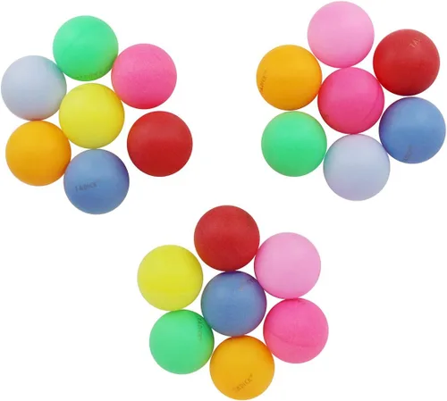 Vista 6 de Paquete de 50 pelotas de ping pong, varios colores, lavables, de plástico, pelotas de tenis de mesa Colorful, Suitable for Various Activities