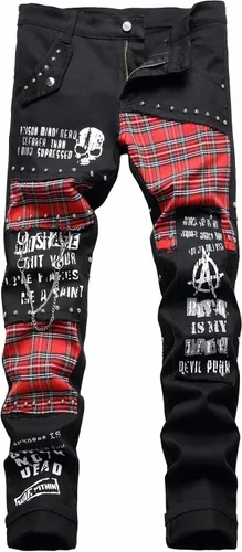 Vista 202 de Enrica Pantalones vaqueros estampados casuales para hombre