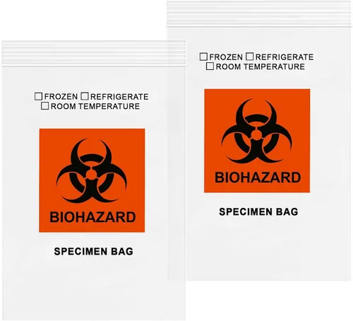 Vista 5 de GPI - Paquete de 100 bolsas con cremallera para muestras de riesgo biológico, con bolsa, 2 mil de grosor, para muestras de laboratorio o centro