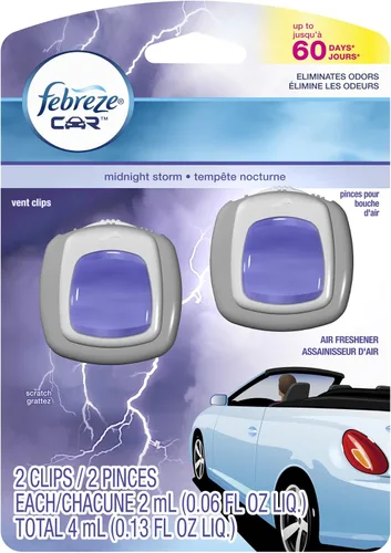 Vista 30 de Febreze AUTO - Clip de ventilación aromatizante para automóvil Ember, 0.07 onzas. Clip de ventilación para automóvil, paquete de 2 (EMBER)