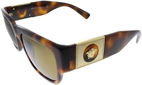 Vista 7 de Versace - Gafas de sol para hombre, marco negro, lentes gris oscuro, 56 mm