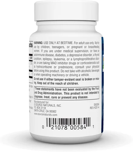 Vista 4 de Source Naturals Melatonina 5 mg - 200 pastillas con sabor a menta