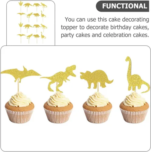 Vista 3 de Dinosaur Designed Cake 16pcs Decorative Topper