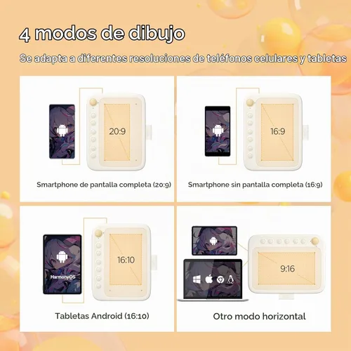 Vista 5 de UGEE Q6 Tableta de Dibujo para Teléfono Android, Tableta Gráfica con 6 Teclas de Acceso Rápido, Tableta de Escritura Portátil de 6.5”x4” con Modo