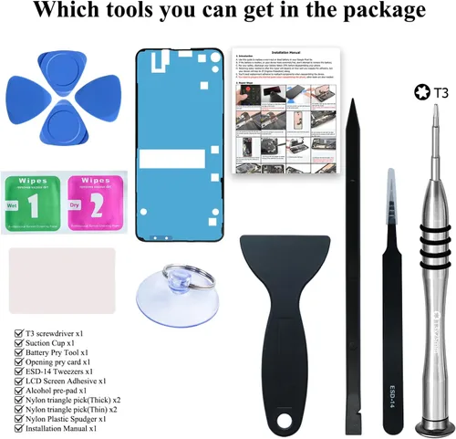 Vista 5 de Kits de reemplazo de batería para Pixel 5a compatibles con Google Pixel 5a 6.34 '' Modelo G1F8F, G4S1M con kits de herramientas adhesivas
