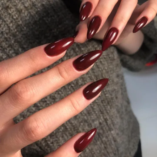 Vista 15 de Uñas postizas de presión con forma de almendra rosa de longitud media estilo stiletto, uñas artificiales de gel suave reutilizables acrílicas