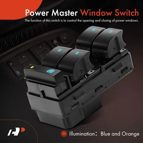 Vista 3 de A-Premium Interruptor de Ventana Eléctrico Principal del Lado del Conductor Compatible con Chevy Traverse 2009-2017, Silverado 1500 2007-2013, HHR