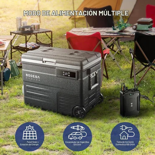 Vista 4 de BODEGACOOLER - Refrigerador de coche de 12 voltios, refrigerador de automóvil de 58 cuartos (55 L) con ruedas, congelador portátil