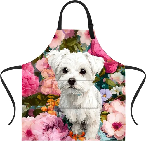 Vista 26 de Delantal divertido con 2 bolsillos para hombres y mujeres, barbacoa, parrilla, delantales con babero ajustable, regalos, cocina, cocina de la cocina