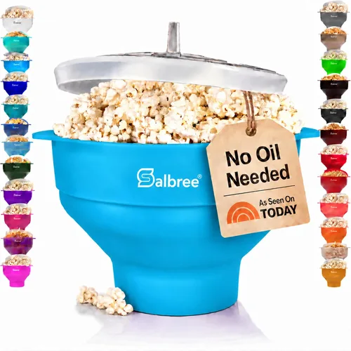 Vista 15 de Salbree Tazón plegable de silicona para hacer palomitas de maíz para Rosa