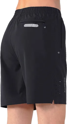 Vista 16 de NORTHYARD Pantalones cortos deportivos de senderismo para mujer, de secado rápido, ligeros, para gimnasio, entrenamiento, con 3 bolsillos