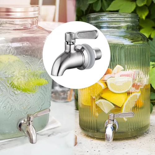Vista 2 de Grifo de reemplazo del dispensador de bebidas,Espiga de acero inoxidable para dispensador de agua,Grifo de reemplazo del dispensador de bebidas