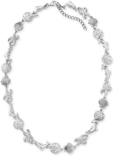 Vista 3 de Ross-Simons Sterling Silver Sea Life Link Necklace