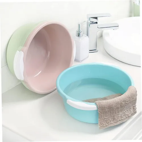 Vista 2 de Zerodeko Cubo de la tina 2 unids Cuenca de plástico Chic Moda Elegante Hogar Simple Lavabo de plástico Lavabo de plástico Lavabo de pie Lavabo