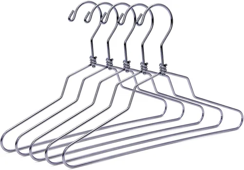 Vista 10 de Perchas de metal de calidad, gancho giratorio, acero inoxidable, resistente, ropa de alambre, 10 estándar, 17 pulgadas