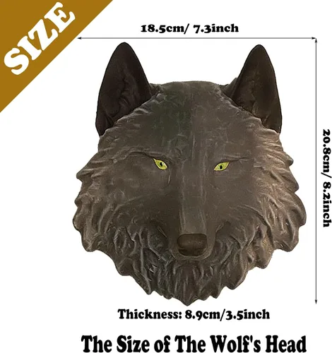 Vista 6 de Moldes de silicona de animales, moldes de resina de cabeza de lobo, moldes de silicona epoxi para bricolaje de resina de escritorio de pared