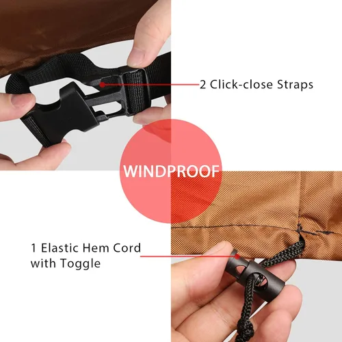 Vista 7 de RosieLily Fundas para sillas de exterior, fundas para sillas de patio, impermeables, 600D, resistentes, apilables, para muebles de patio, estándar