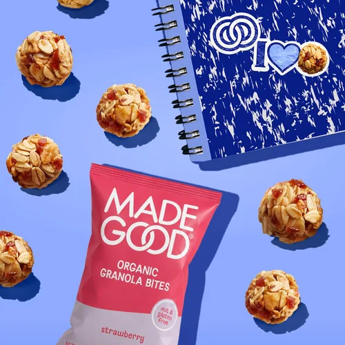 Vista 7 de MadeGood - Bocaditos orgánicos de granola de fresa, 5 unidades x 0.85 onzas