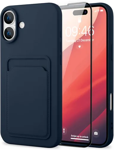 Vista 43 de MZELQ Compatible con iPhone 11 Funda TPU Soporte para Tarjetas Cubierta de Billetera, Protección de Cámara + Protector de Pantalla Funda Suave