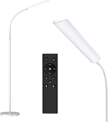 Vista 11 de Dimunt Lámpara de pie LED, lámparas de pie brillantes de 15W para sala de estar con temporizador de 1H, lámparas de pie ajustables sin escalones
