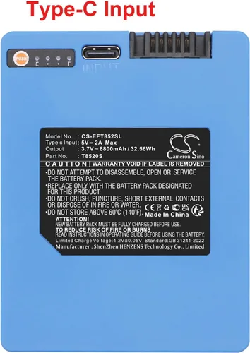 Vista 5 de Battery for Eufy E330, eufyCam 3, S230 3-in-1 Video Smart Lock a, S330, S330 eufyCam, Smart Delivery Box, Smart Lock Touch, T8520, T8520S PN:Eufy