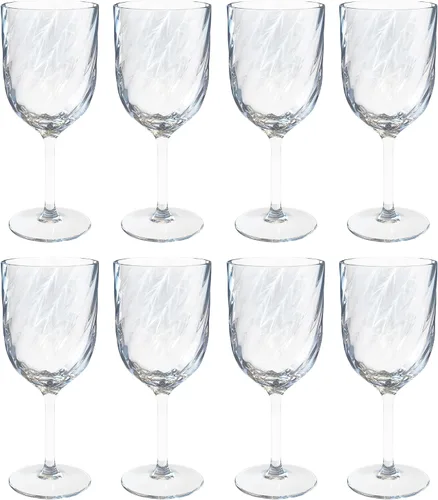 Vista 8 de KOXIN-KARLU Unbreakable Classic - Copas de vino de plástico multiusos de 14 onzas, juego de 6 unidades, color azul