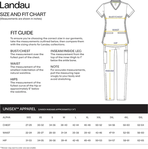Vista 6 de Landau Proflex 2104 - Pantalones médicos unisex a medida, elásticos, cómodos, elásticos, paquete de 6