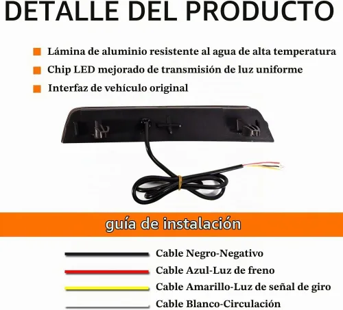 Vista 6 de 3 EN 1 Lente Ahumada Led Para 2010 2011 2012 2013 2014 2015 2016 2017 Chevrolet Equinox Reflector Luces Traseras Intermitentes Freno Parada y Luces