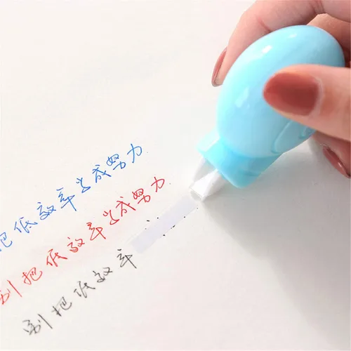 Vista 2 de Kawaii - Mini cinta de corrección de caracol fácil de usar para correcciones instantáneas, transparente, paquete de 4