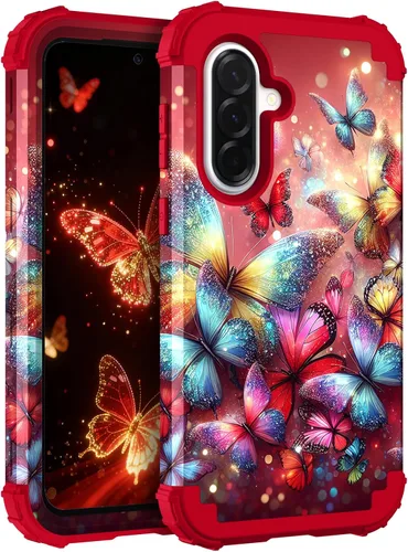 Vista 12 de Hocase Funda para Galaxy A37 5G, protección resistente a prueba de golpes, parachoques de goma de silicona suave+funda protectora híbrida