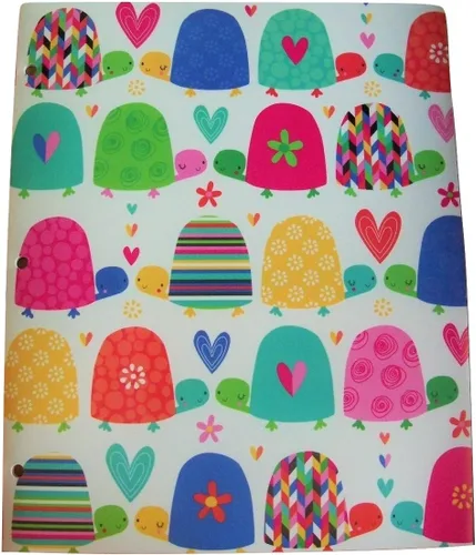 Vista 2 de Studio C Carolina Pad - Juego de 3 carpetas de polietileno ~ Happy Go Lucky (Turtle Love, Colorful Hearts of Love, Loving Heart)